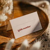 Stijlvolle retro pink bruiloft plaatskaartje