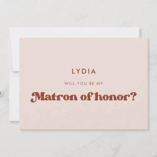 Stijlvolle retro pink Matron van erenkaart Kaart (Voorkant)