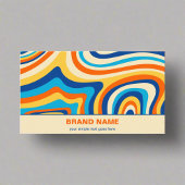 Stijlvolle Retro Psychedelic Groovy Kleurrijke Abs Visitekaartje