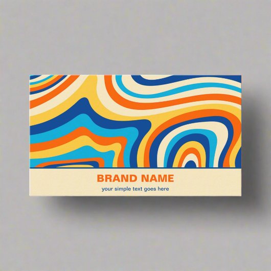 Stijlvolle Retro Psychedelic Groovy Kleurrijke Abs Visitekaartje