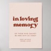 Stijlvolle retro roze In liefdevolle herinnering b Poster (Voorkant)