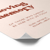 Stijlvolle retro roze In liefdevolle herinnering b Poster (Hoek)