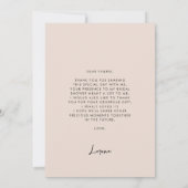 Stijlvolle retro Roze Vrijgezellenfeest Dank u kaa Kaart (Achterkant)