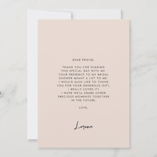Stijlvolle retro Roze Vrijgezellenfeest Dank u kaa Kaart (Achterkant)
