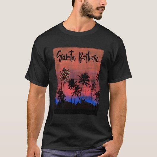 Stijlvolle Retro Santa Barbara T-shirt (Voorkant)