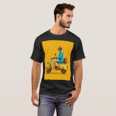 Stijlvolle Retro scooter rijden T-shirt (Voorkant volledig)