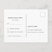 Stijlvolle retro terracotta bruiloft RSVP Briefkaart (Achterkant)