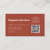 Stijlvolle retro Terracotta Leg de liefde vast Informatiekaartje (Voorkant)