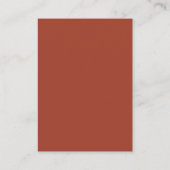 Stijlvolle retro Terracotta QR code bruiloft websi Informatiekaartje (Achterkant)
