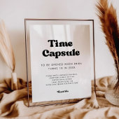 Stijlvolle retro Tijdcapsule 1e Verjaardag teken Poster