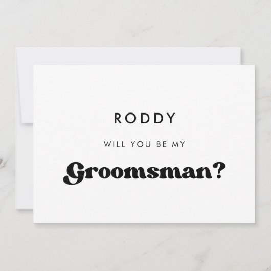 Stijlvolle retro trouwkaart voor bruidsjonkers kaart (Voorkant)