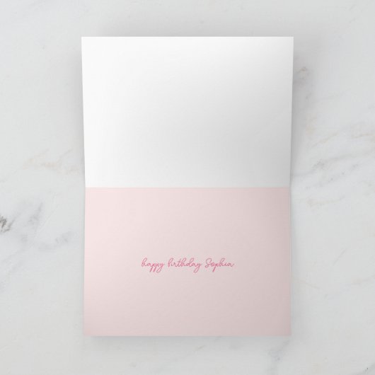 Stijlvolle Retro Typografie Sweet Sixteen Roze Zwa Kaart (Binnen)