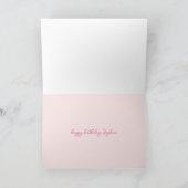 Stijlvolle Retro Typografie Sweet Sixteen Wit Roze Kaart (Binnen)