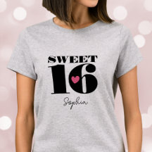 Stijlvolle Retro Typografie Sweet Sixteen Zwart Ro