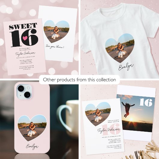 Stijlvolle Retro Typografie Sweet Sixteen Zwart Ro T-shirt