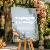 Stijlvolle retro Unplugged ceremonie bruiloft Wiss Acryl Bord