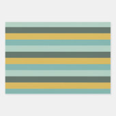 Stijlvolle Retro &  Vibe Horizontale Strepen Inpakpapier Vel (Voorkant 2)