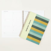 Stijlvolle retro vibe horizontale strepen planner (Display)