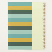 Stijlvolle retro vibe horizontale strepen planner (Achterkant)