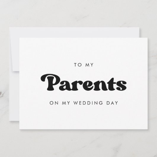 Stijlvolle retro voor mijn ouders op mijn trouwdag (Voorkant)