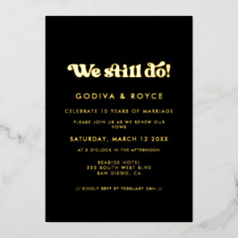 Stijlvolle retro We maken nog steeds Woestijnverni Folie Uitnodiging