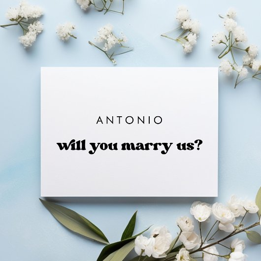 Stijlvolle retro Wil je met ons trouwen voorstel k Kaart