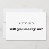 Stijlvolle retro Wil je met ons trouwen voorstel k Kaart (Voorkant)