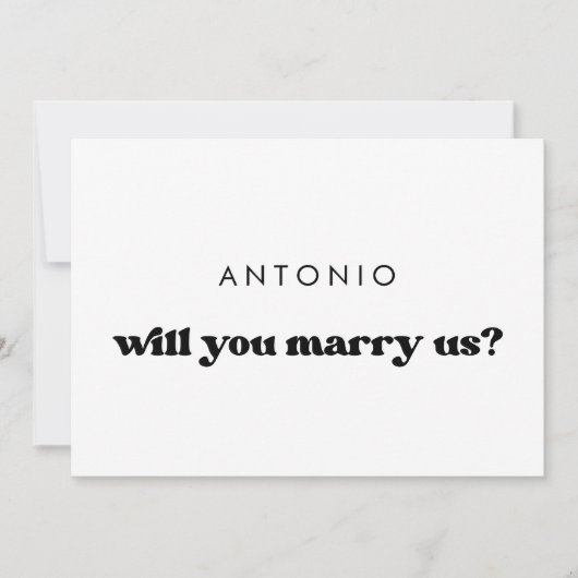 Stijlvolle retro Wil je met ons trouwen voorstel k Kaart (Voorkant)