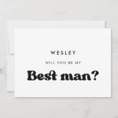 Stijlvolle retro Wil je mijn getuige zijn kaart (Voorkant)