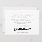 Stijlvolle retro Wil je mijn Godfather kaart zijn? (Voorkant)