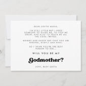 Stijlvolle retro Wil je mijn Godmother kaart zijn (Voorkant)