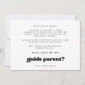 Stijlvolle retro Wordt u mijn Gids-ouderkaart Kaart (Voorkant)