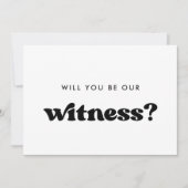 Stijlvolle retro Wordt u onze getuigenkaart? Kaart (Voorkant)