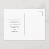 Stijlvolle retro zwart & wit bewegende aankondigin briefkaart (Achterkant)