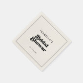 Stijlvolle retro zwart-wit Bruidsdouche Servet (Hoek)