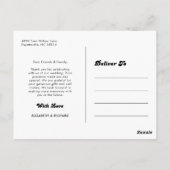 Stijlvolle retro zwart wit bruiloft dank u foto briefkaart (Achterkant)