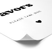 Stijlvolle retro zwart & wit bruiloft Favorieten t Poster (Hoek)