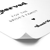 Stijlvolle retro zwart & wit bruiloft Gereserveerd Poster (Hoek)