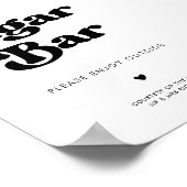 Stijlvolle retro zwart & wit bruiloft sigaar Bar t Poster (Hoek)