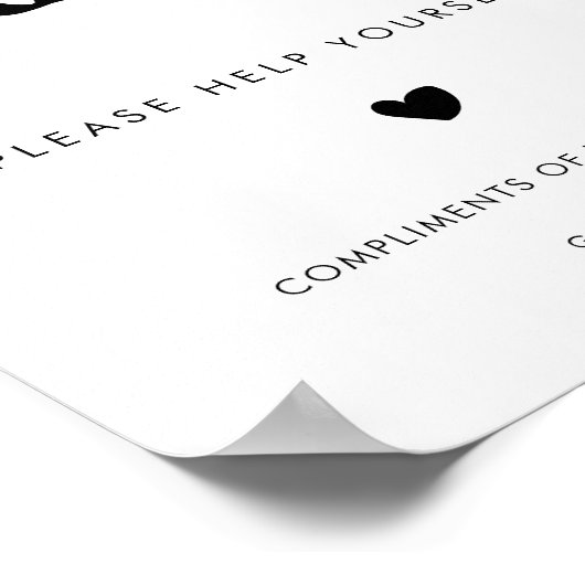 Stijlvolle Retro Zwart & Wit Dames Badkamer Sign Poster (Hoek)