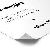 Stijlvolle retro zwart & wit Datum nacht ideeën te Poster (Hoek)