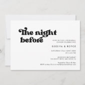 Stijlvolle retro zwart-wit De nacht ervoor Kaart (Voorkant)