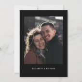 Stijlvolle Retro Zwart & Wit Foto Bruiloft Save The Date (Achterkant)