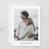 Stijlvolle retro zwart & wit Foto Save The Date (Achterkant)