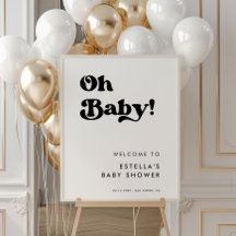 Stijlvolle retro zwart & wit Oh Baby