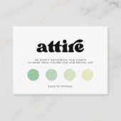 Stijlvolle retro zwart & wit trouwkleding informatiekaartje (Voorkant)