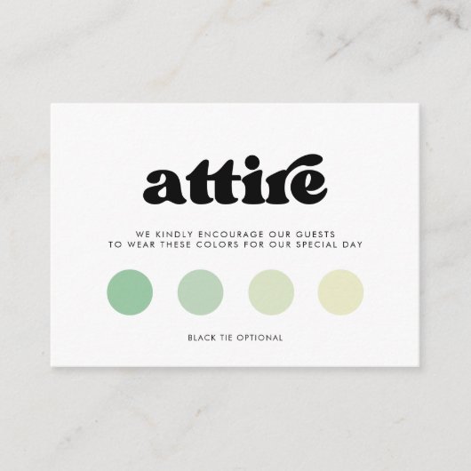 Stijlvolle retro zwart & wit trouwkleding informatiekaartje (Voorkant)