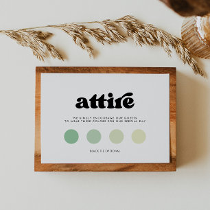 Stijlvolle retro zwart & wit trouwkleding informatiekaartje