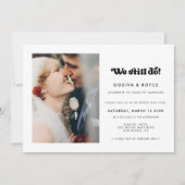 Stijlvolle retro zwart & wit We doen nog steeds Fo Kaart (Voorkant)