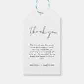 Stijlvolle retro zwart-witte bruidsdouche  cadeaulabel (Voorkant)